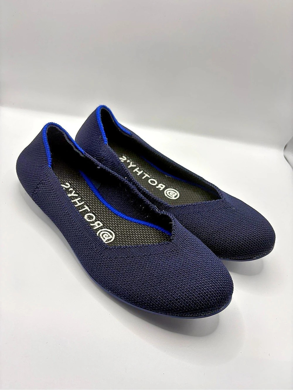 Rothy's The Point Pointed Toe Flats in Blue US 6.5